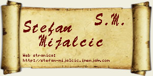 Stefan Mijalčić vizit kartica